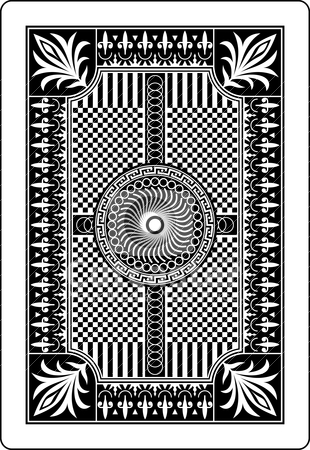 To use this stock image in your creative project, please select the size you need over to the right and click the "Add to Cart" button.
Your downloaded image will come with the Cutcaster watermark removed so don’t worry about the watermark you see on this page. Playing card back side 62x90 mm stock vector clipart, design of back side of playing card by bobyramone