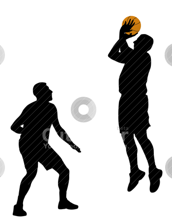 To use this stock image in your creative project, please select the size you need over to the right and click the "Add to Cart" button.
Your downloaded image will come with the Cutcaster watermark removed so don’t worry about the watermark you see on this page. Basketball stock vector clipart, Illustration of two basketball players. Isolated white background. EPS file available. by Edvard Molnar