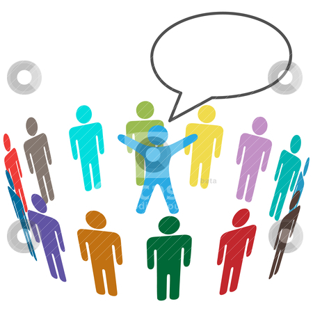 To use this stock image in your creative project, please select the size you need over to the right and click the "Add to Cart" button.
Your downloaded image will come with the Cutcaster watermark removed so don’t worry about the watermark you see on this page. Colorful People Audience hear leader announcement stock vector clipart, Group of audience People listen to speaker announce in speech bubble. by Michael Brown