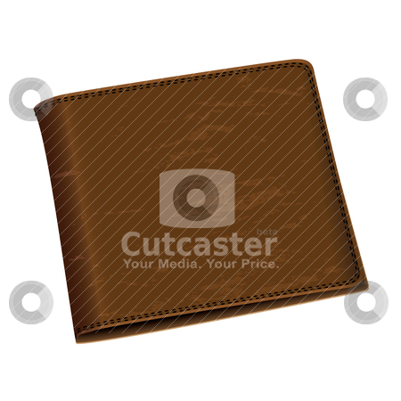 To use this stock image in your creative project, please select the size you need over to the right and click the "Add to Cart" button.
Your downloaded image will come with the Cutcaster watermark removed so don’t worry about the watermark you see on this page. Money wallet stock vector clipart, Mens brown leather money wallet close up with black stitching by Michael Travers
