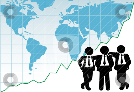 To use this stock image in your creative project, please select the size you need over to the right and click the "Add to Cart" button.
Your downloaded image will come with the Cutcaster watermark removed so don’t worry about the watermark you see on this page. Business team global win success graph map stock vector clipart, World leader sales team in front of a financial chart of global success by Michael Brown