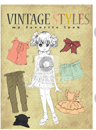 To use this stock image in your creative project, please select the size you need over to the right and click the "Add to Cart" button.
Your downloaded image will come with the Cutcaster watermark removed so don’t worry about the watermark you see on this page. Cute vintage girl stock vector clipart, illustration sketch drawing pencil by studiodrawing