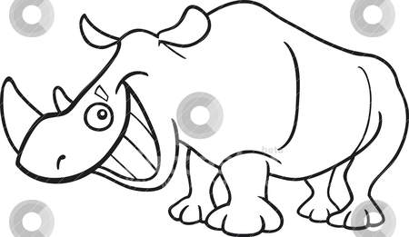 To use this stock image in your creative project, please select the size you need over to the right and click the "Add to Cart" button.
Your downloaded image will come with the Cutcaster watermark removed so don’t worry about the watermark you see on this page. Rhinoceros for coloring book stock vector clipart, cartoon illustration of funny rhinoceros for coloring book by Igor Zakowski