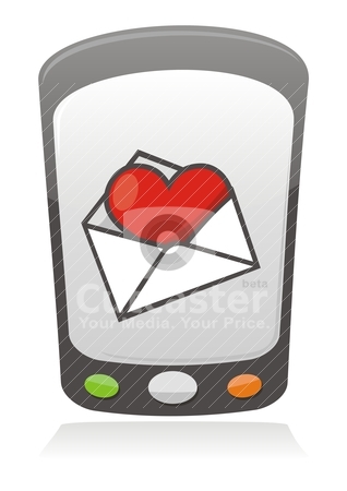 To use this stock image in your creative project, please select the size you need over to the right and click the "Add to Cart" button.
Your downloaded image will come with the Cutcaster watermark removed so don’t worry about the watermark you see on this page. Mobile love icon stock vector clipart, Illustration of cartoon heart inside an envelope on a mobile phone screen by fractal.gr
