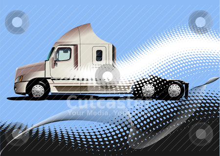 To use this stock image in your creative project, please select the size you need over to the right and click the "Add to Cart" button.
Your downloaded image will come with the Cutcaster watermark removed so don’t worry about the watermark you see on this page. Blue abstract background with truck image. Vector illustration stock vector clipart, Blue abstract background with truck image. Vector illustration by Leonid Dorfman