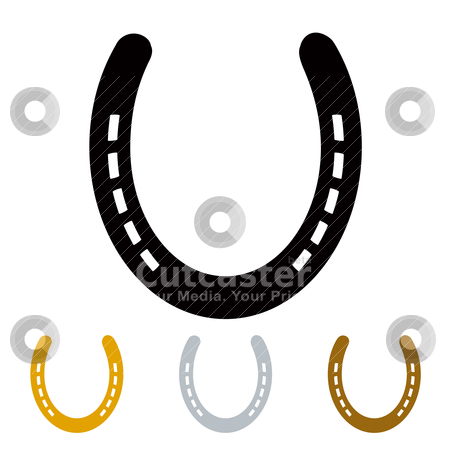 To use this stock image in your creative project, please select the size you need over to the right and click the "Add to Cart" button.
Your downloaded image will come with the Cutcaster watermark removed so don’t worry about the watermark you see on this page. Lucky horseshoe stock vector clipart, silhouette lucky irish horseshoe in black gold and silver by Michael Travers
