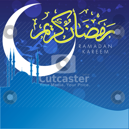 To use this stock image in your creative project, please select the size you need over to the right and click the "Add to Cart" button.
Your downloaded image will come with the Cutcaster watermark removed so don’t worry about the watermark you see on this page. Ramadan Kareem stock vector clipart, Vector design for celebrating Ramadan, the Islamic holy month by HypnoCreative